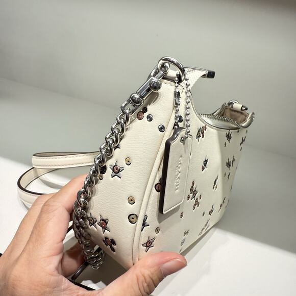 Coach Teri Mini Crossbody Bag With Star Print CCE46 Chalk Multi - Picture 4 of 9